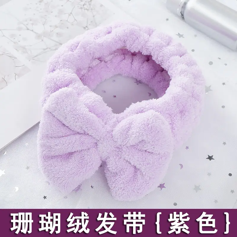 Purple Velvet Bow Hair Band for Women — feature 8