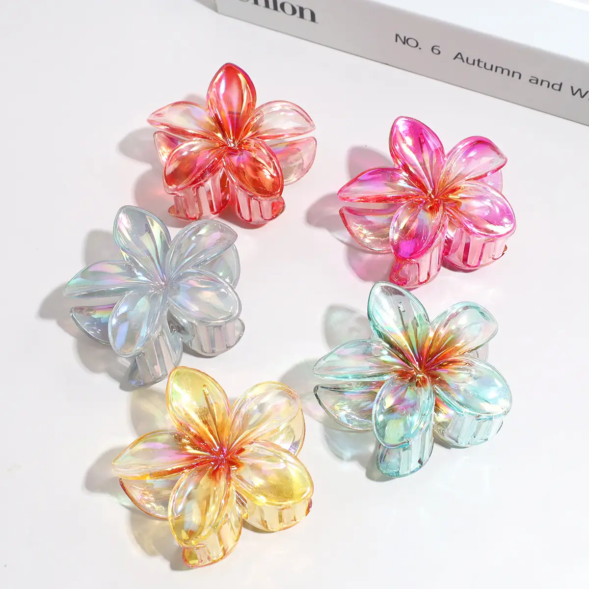Flower Hairpins Gradient Pearlescent Clip for Girls — feature 4