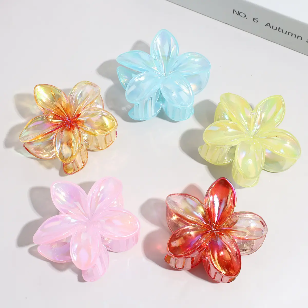 Flower Hairpins Gradient Pearlescent Clip for Girls — feature 5