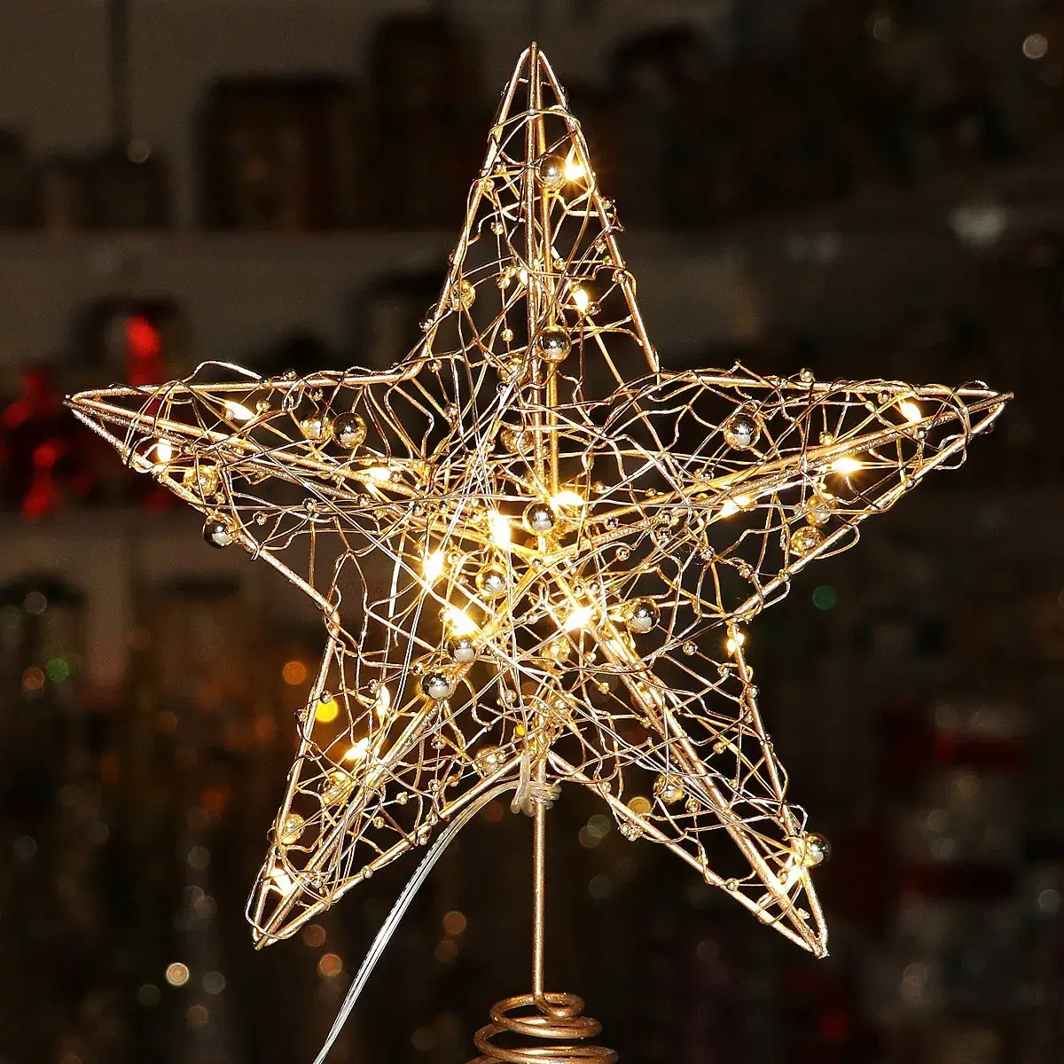 2025 Christmas Star Pendant Decor Wrought Iron Luminous - Image 4