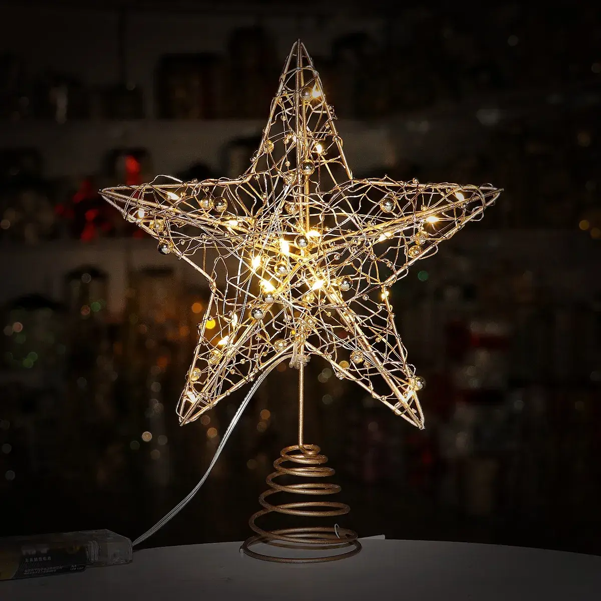 2025 Christmas Star Pendant Decor Wrought Iron Luminous — feature 3