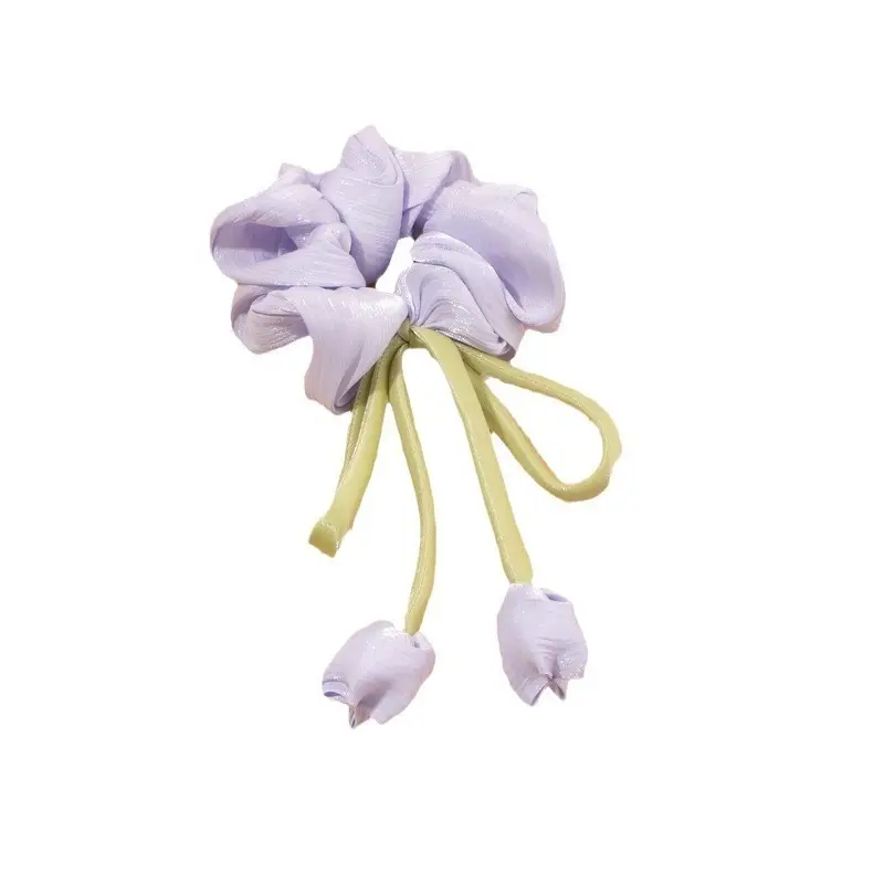 Fresh Tulip Hairpin with Tassels and Bow