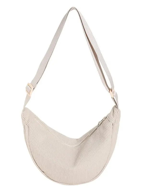 Women's Black Ribbed Crossbody Bag 2026 New Niche Design - Image 11