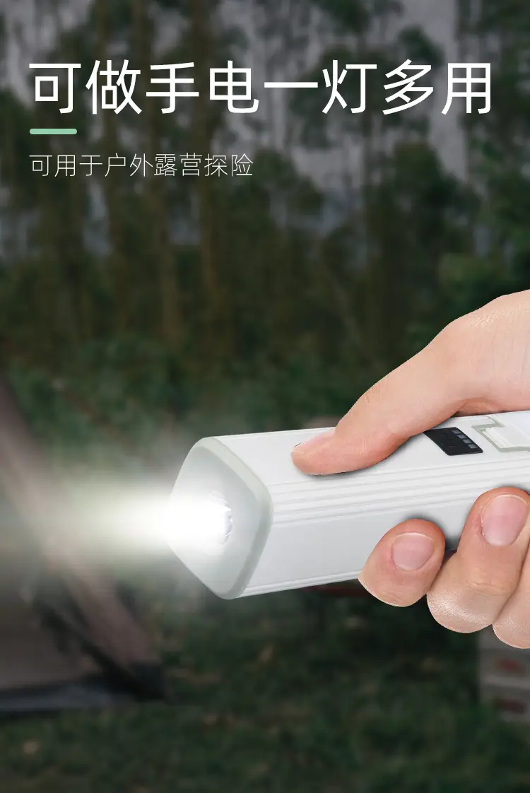 Rechargeable Crossbody Camping Light with 3 Blades — feature 1