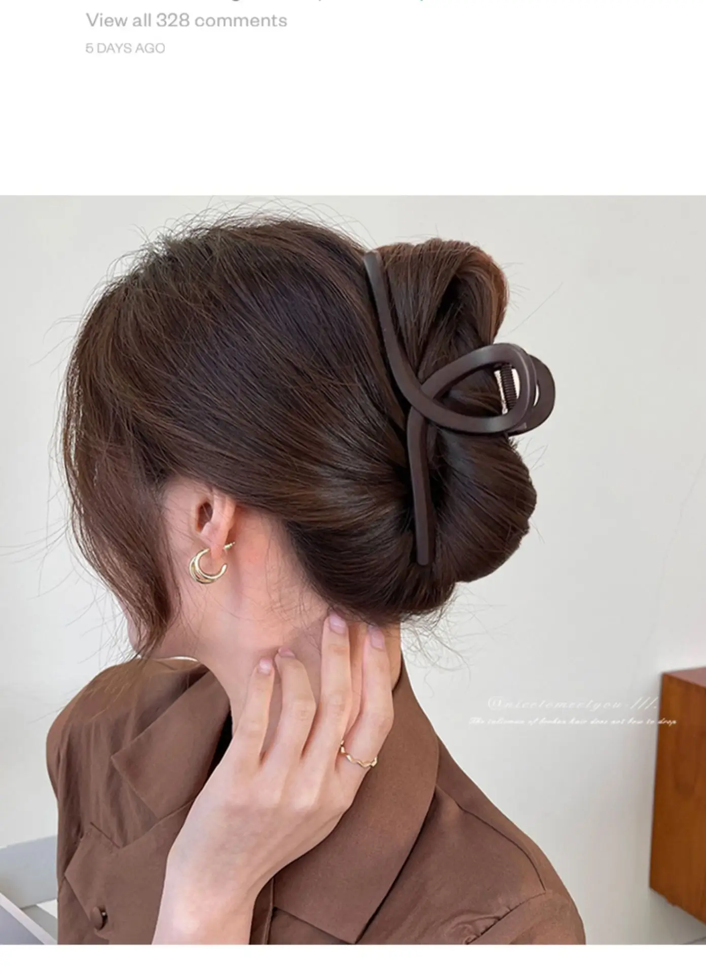 Large Hairpin Clip for Women 15cm Elegant Back Clip — feature 2