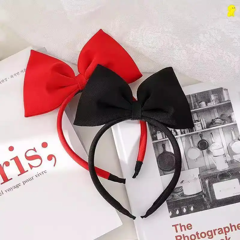 Red Exaggerated Big Bow Headband for Girls Women - Image 7