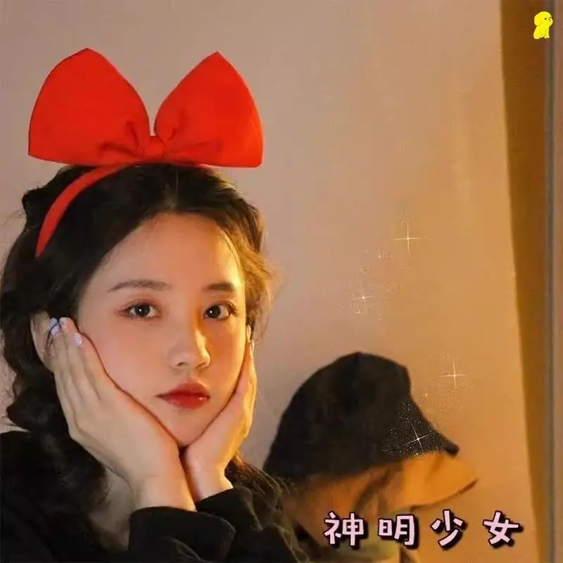 Red Exaggerated Big Bow Headband for Girls Women — feature 3