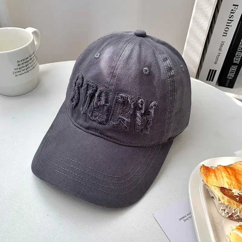 Women's Pink Embroidered Baseball Cap Large Circumference