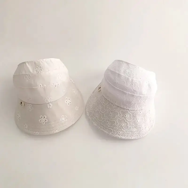 White Lace Baby Sun Hat for Girls - Image 8