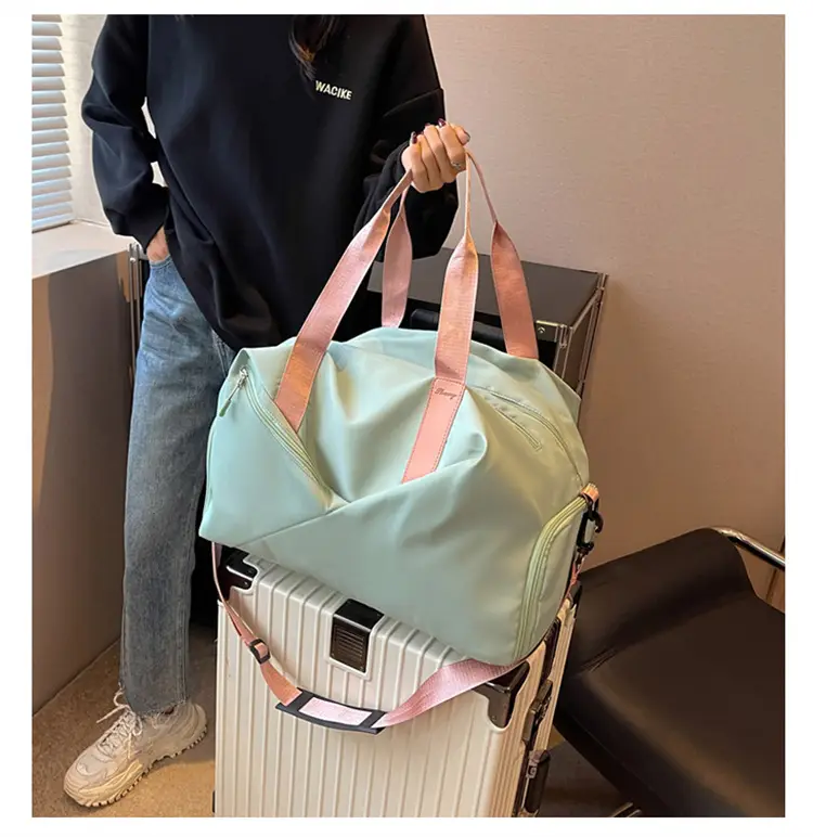 Waterproof Oxford Maternity Travel Bag Mint Blue — feature 14
