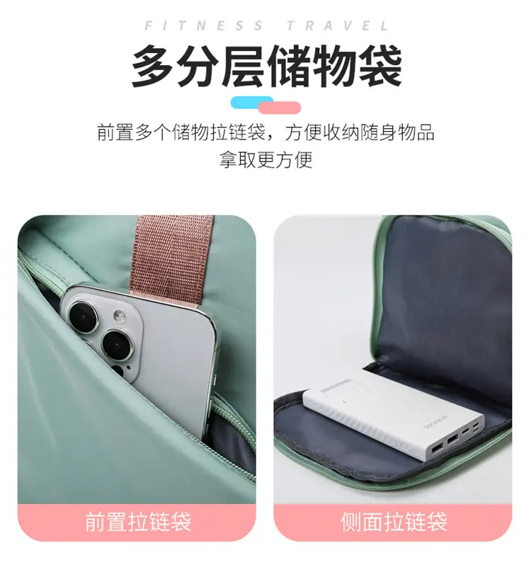 Waterproof Oxford Maternity Travel Bag Mint Blue — feature 6