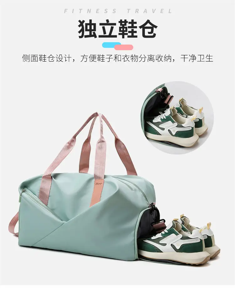 Waterproof Oxford Maternity Travel Bag Mint Blue — feature 7
