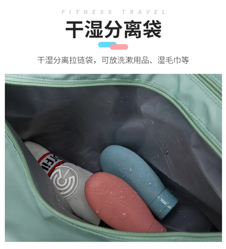 Waterproof Oxford Maternity Travel Bag Mint Blue — feature 9