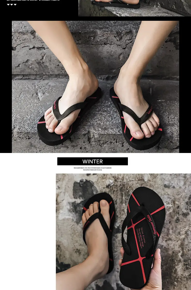 2025 Men Summer Flip Flops Black Non-Slip — feature 13