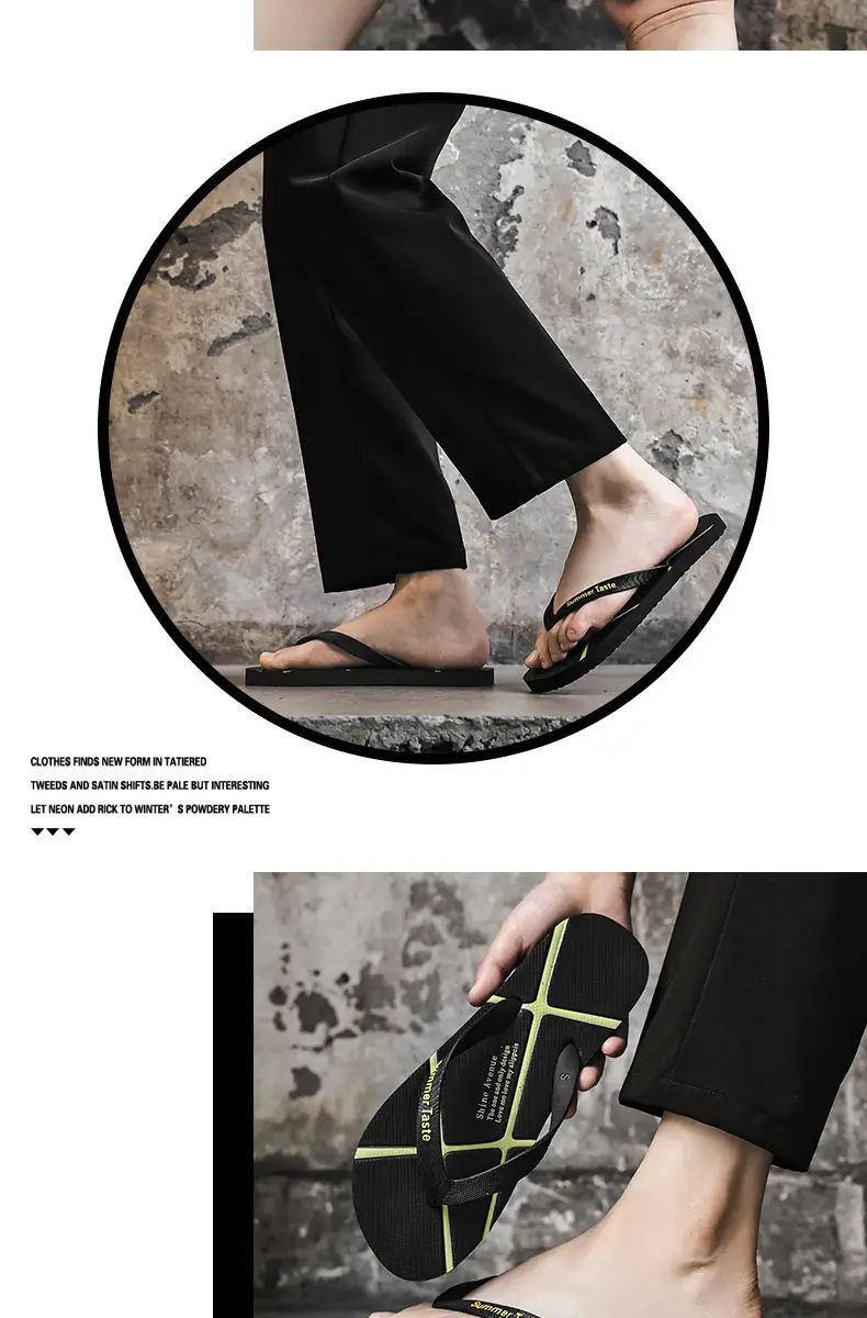 2025 Men Summer Flip Flops Black Non-Slip — feature 14