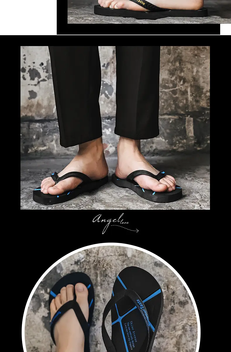 2025 Men Summer Flip Flops Black Non-Slip — feature 15