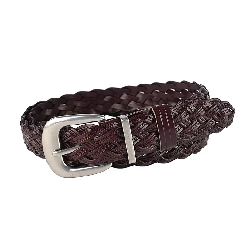 White Handwoven Belt with Retro Joker Design - Image 12