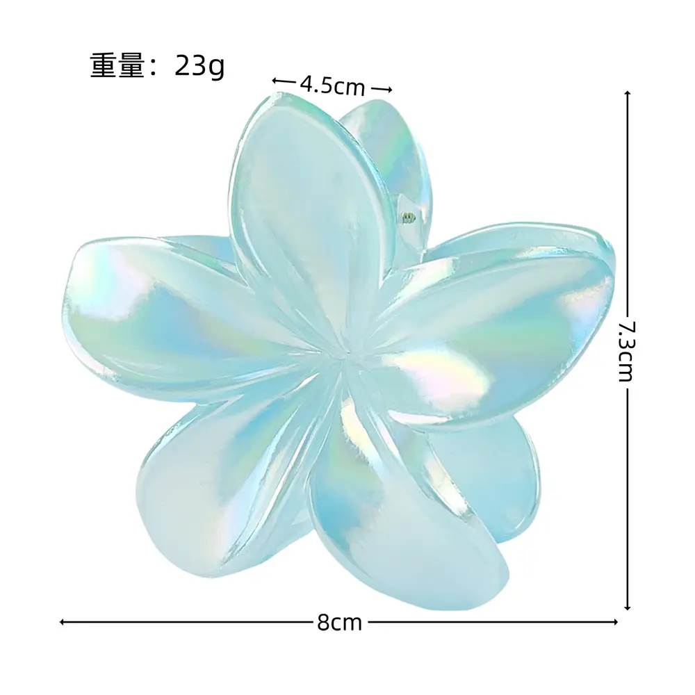 8cm Laser Egg Flower Hair Clip Pink - Image 21