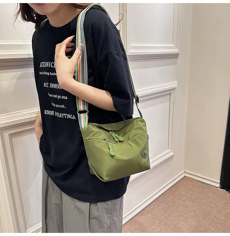 Women Crossbody Bag Olive Green Nylon 2025 — feature 90