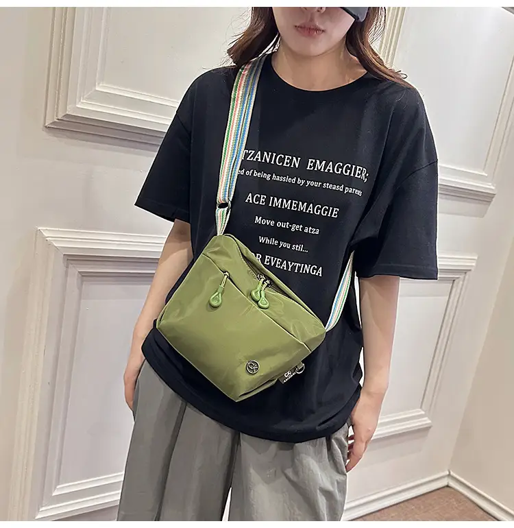 Women Crossbody Bag Olive Green Nylon 2025 — feature 93