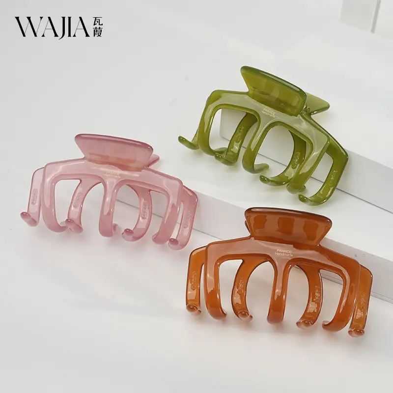 Pink Jelly Hair Clip Super Large Multi-Grasp - Image 10