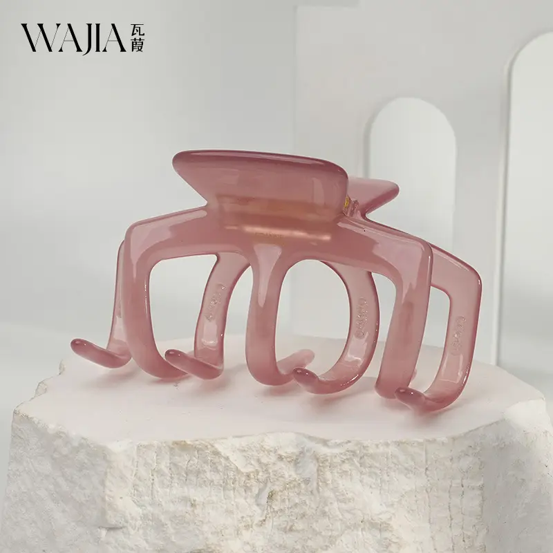 Pink Jelly Hair Clip Super Large Multi-Grasp - Image 2