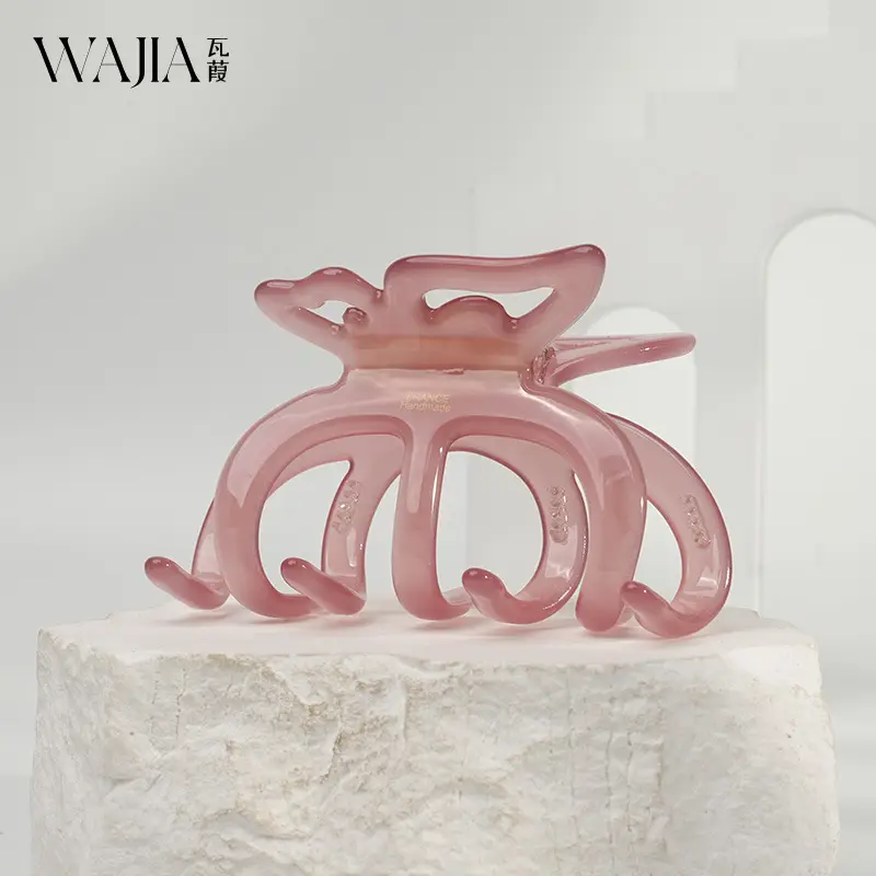 Pink Jelly Hair Clip Super Large Multi-Grasp - Image 5