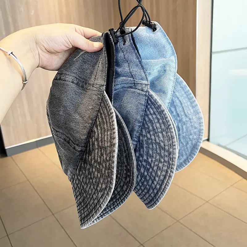 Women Denim Duck Foldable Fisherman Hat - Image 7