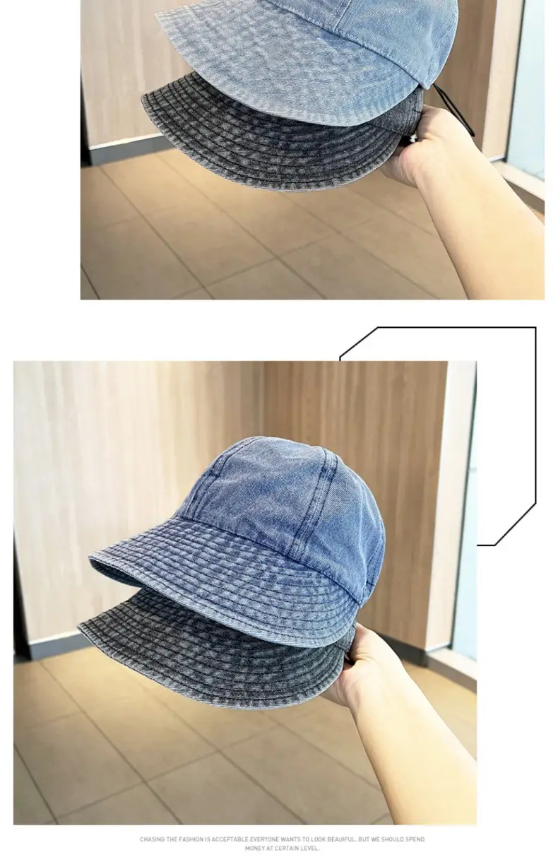 Women Denim Duck Foldable Fisherman Hat — feature 1