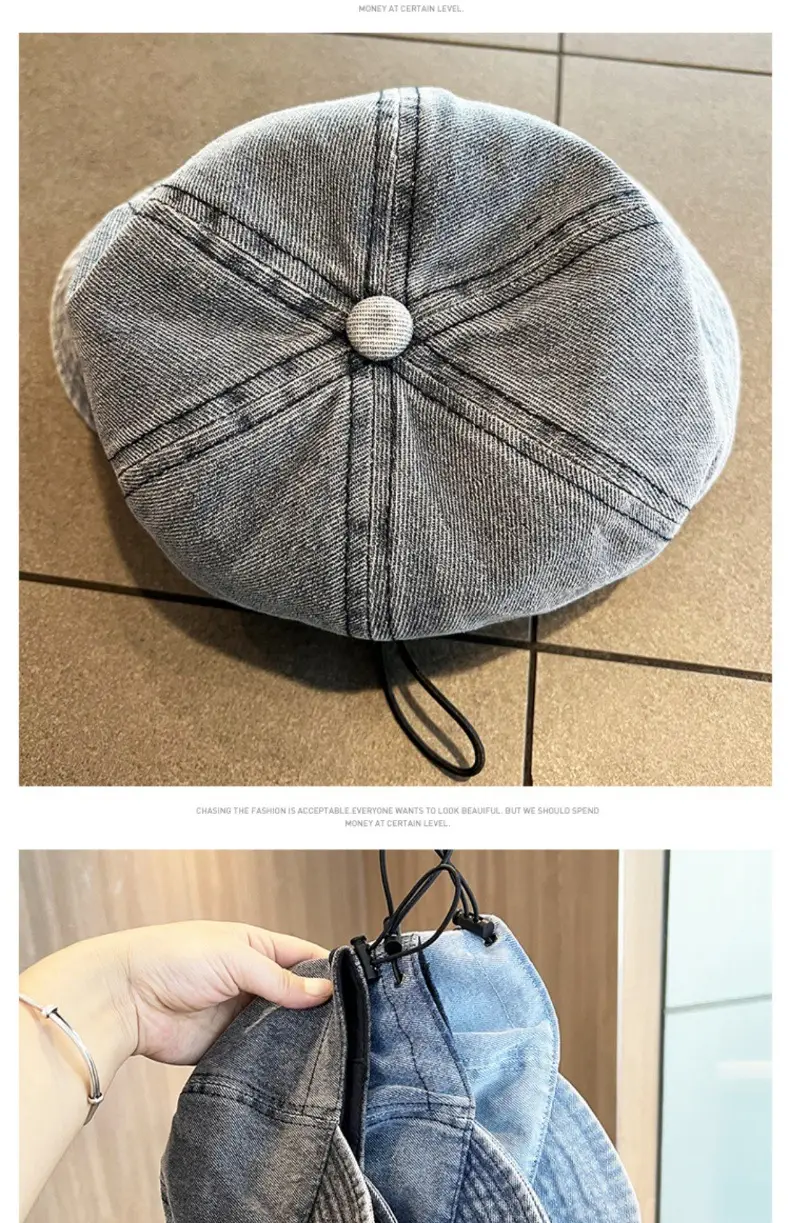 Women Denim Duck Foldable Fisherman Hat — feature 6