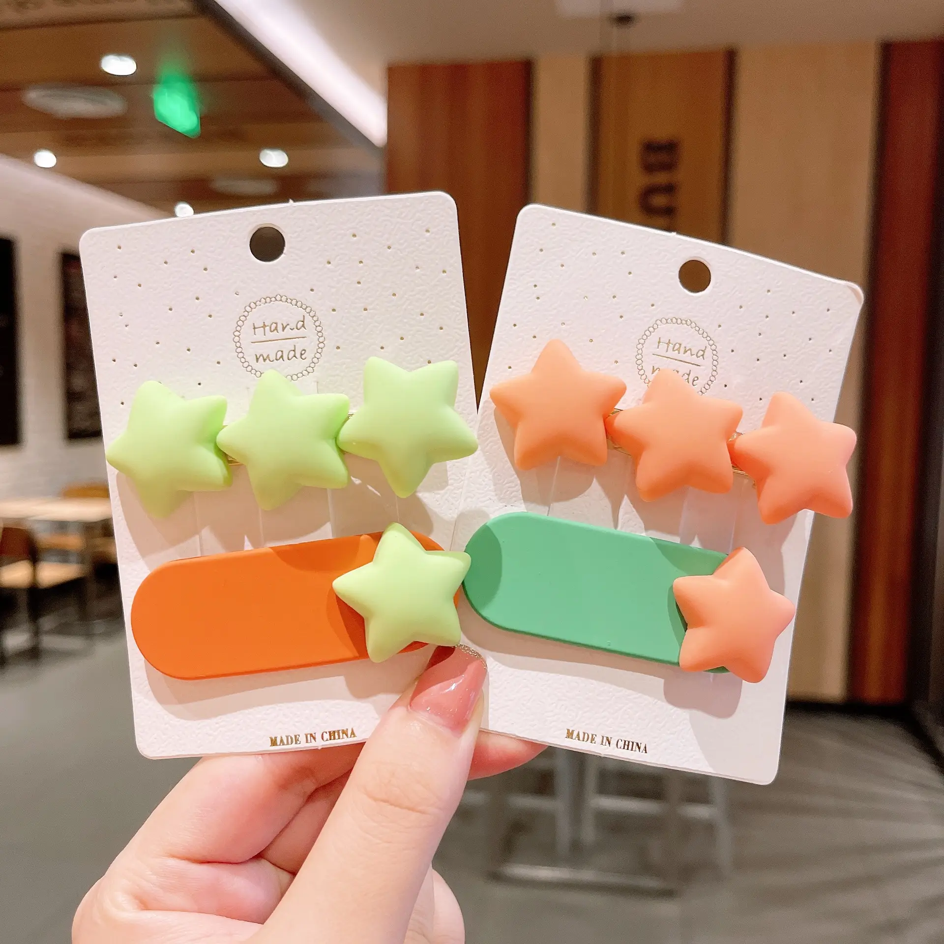Cute Green & Orange Hair Pins for Girls Kids — feature 10