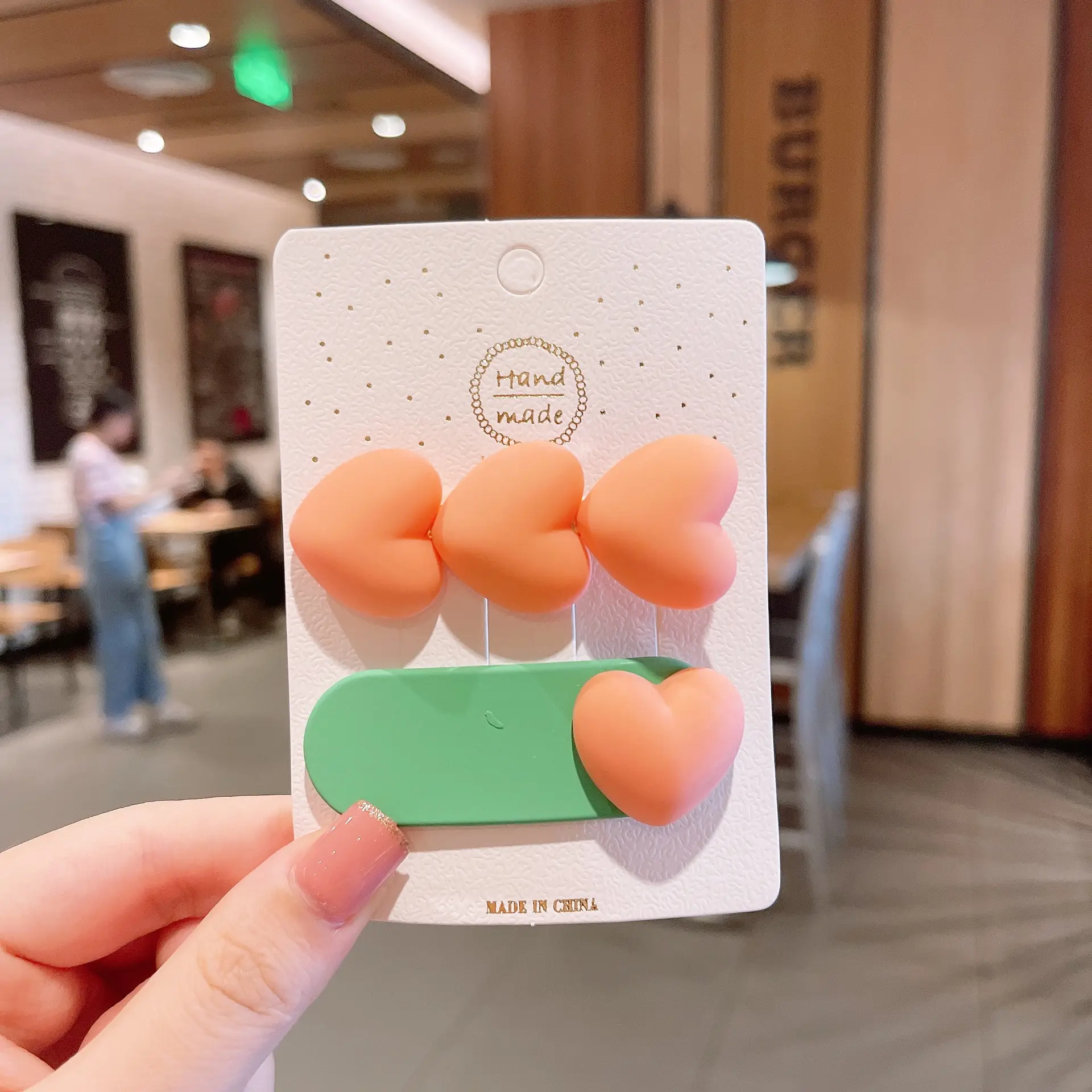 Cute Green & Orange Hair Pins for Girls Kids — feature 14