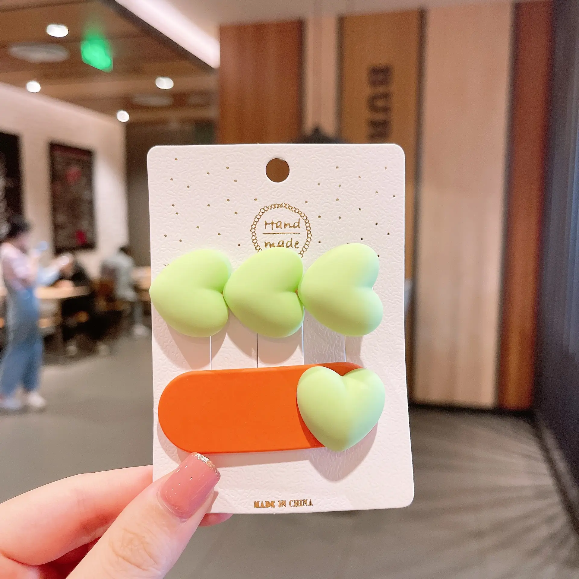 Cute Green & Orange Hair Pins for Girls Kids — feature 15