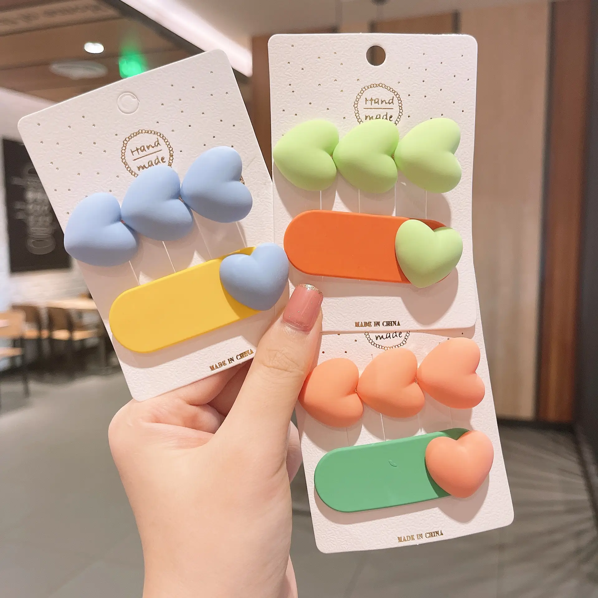 Cute Green & Orange Hair Pins for Girls Kids — feature 3