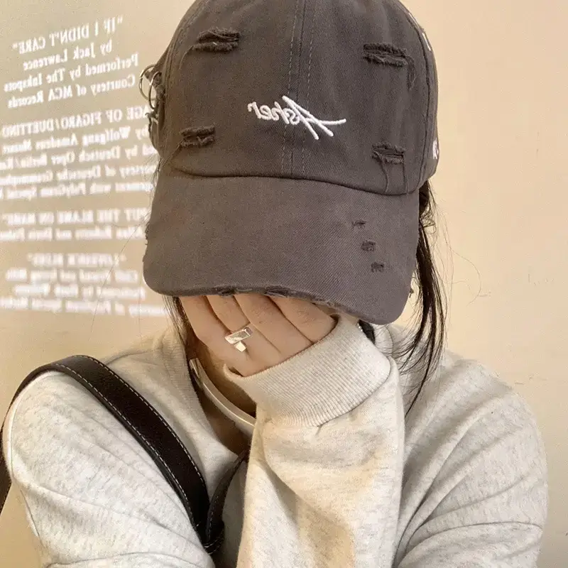 Women's Embroidered Baseball Cap Wide Brim Casual Wear