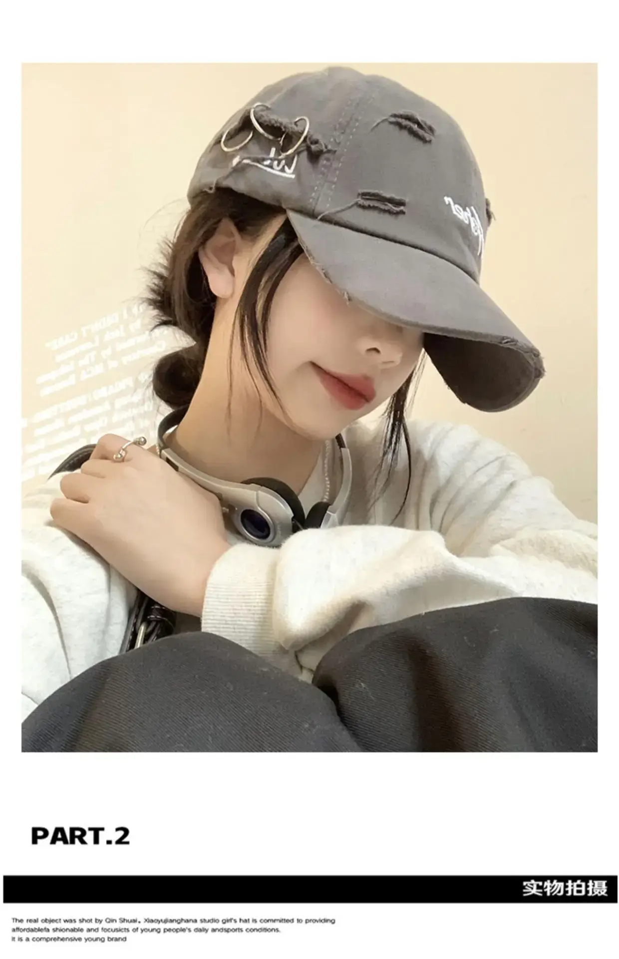 Women's Embroidered Baseball Cap Wide Brim Casual Wear — feature 7