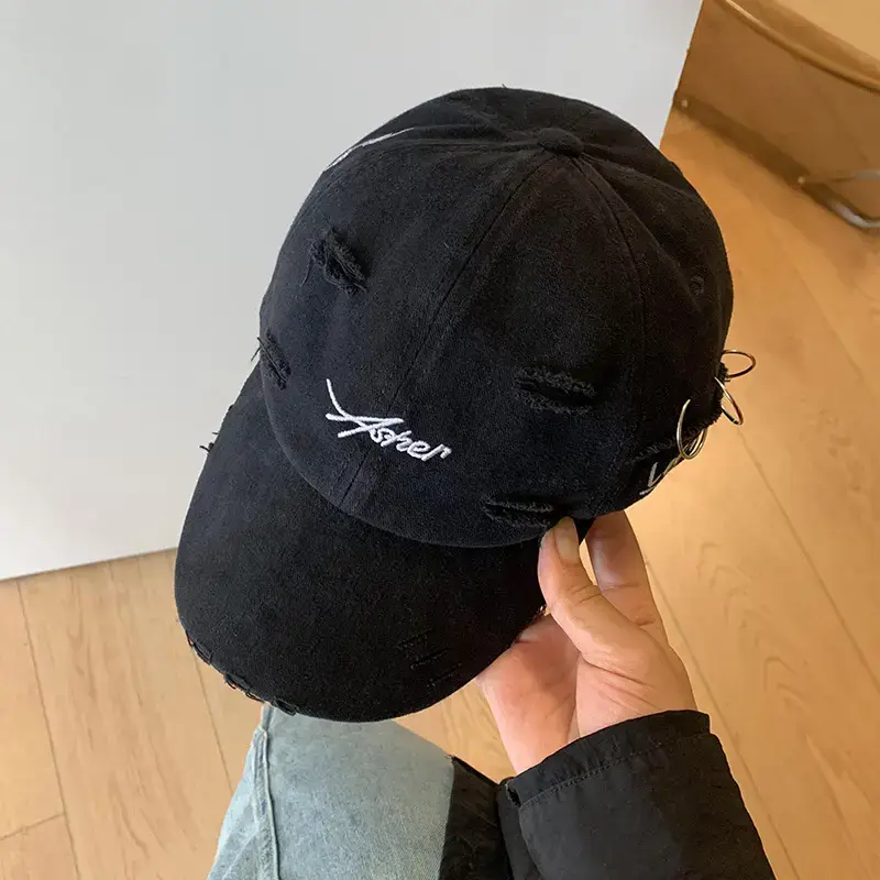 Women's Embroidered Baseball Cap Wide Brim Casual Wear