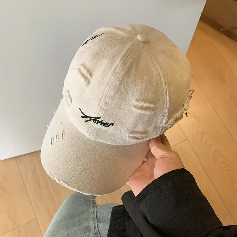 Women's Embroidered Baseball Cap Wide Brim Casual Wear