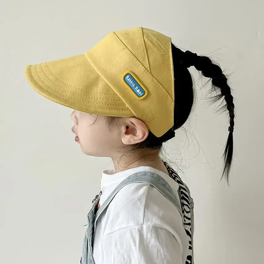 Beige Big Brim Sunscreen Hat for Girls - Image 6