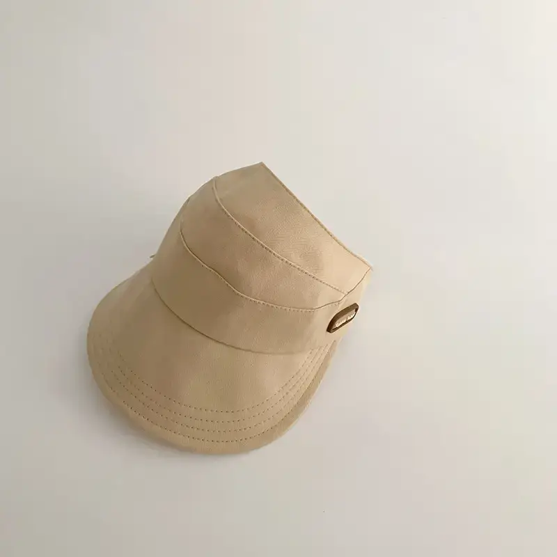 Beige Big Brim Sunscreen Hat for Girls - Image 2