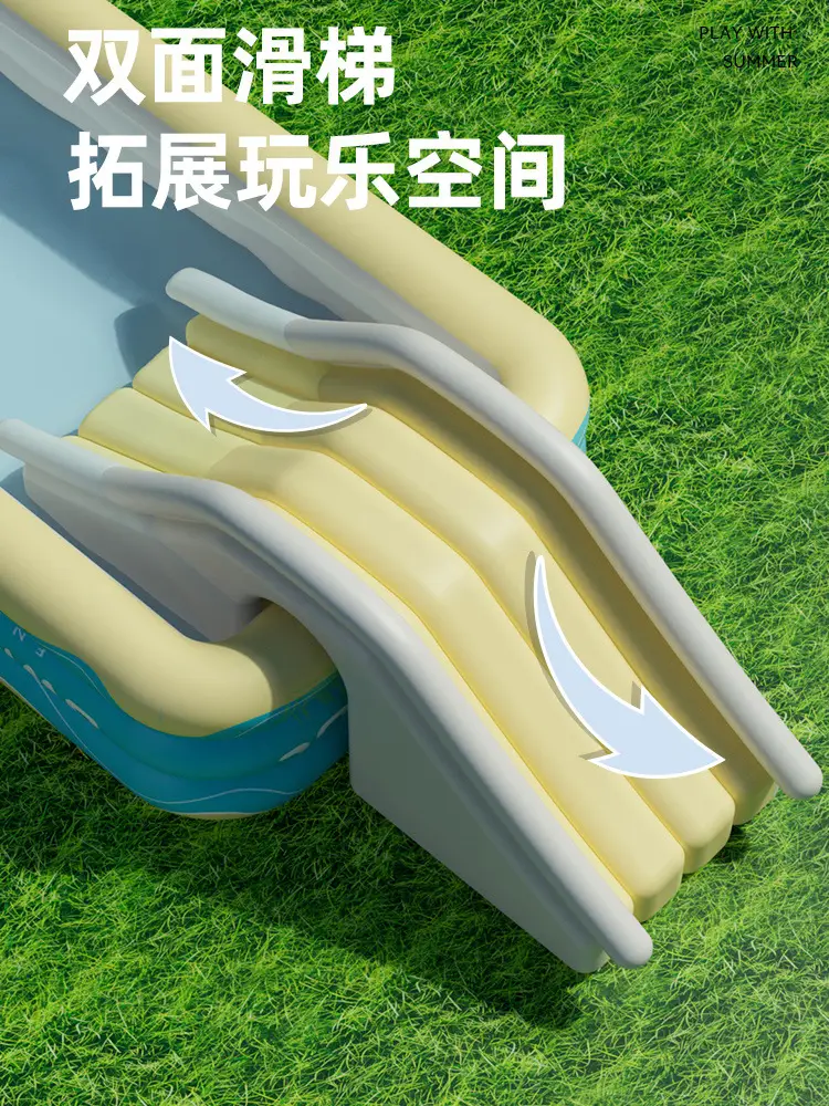 Inflatable Swimming Pool Children's Household Children's Baby's Family with Slide Thickened Adult's Outdoor Folding Large Pool