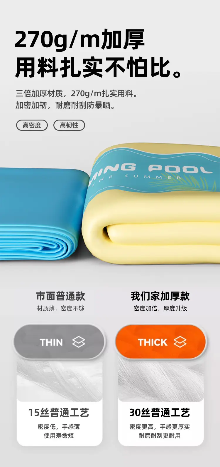 Inflatable Swimming Pool Children's Household Children's Baby's Family with Slide Thickened Adult's Outdoor Folding Large Pool — feature 5