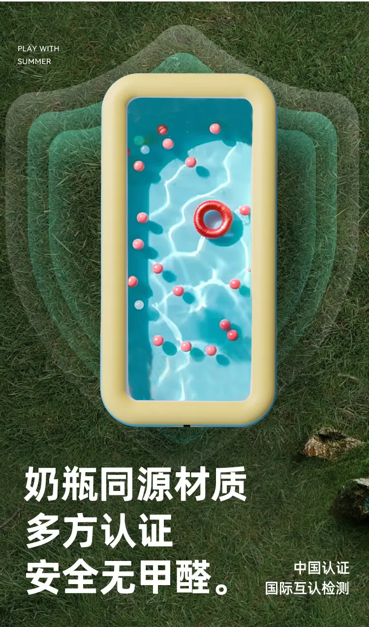 Inflatable Swimming Pool Children's Household Children's Baby's Family with Slide Thickened Adult's Outdoor Folding Large Pool — feature 9