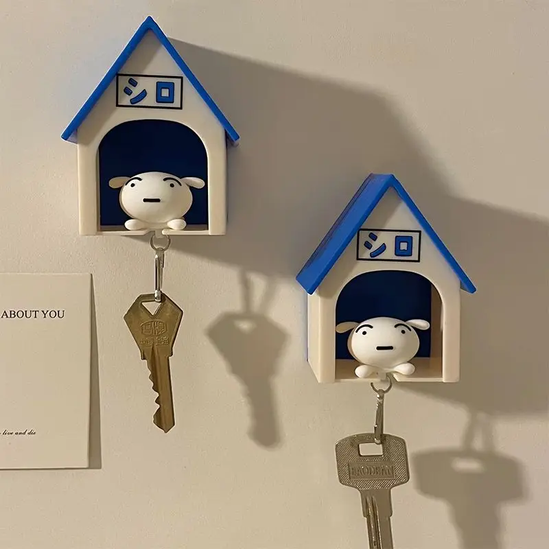 Small White Key Chain Crayon Decorative House Hanger - Image 5