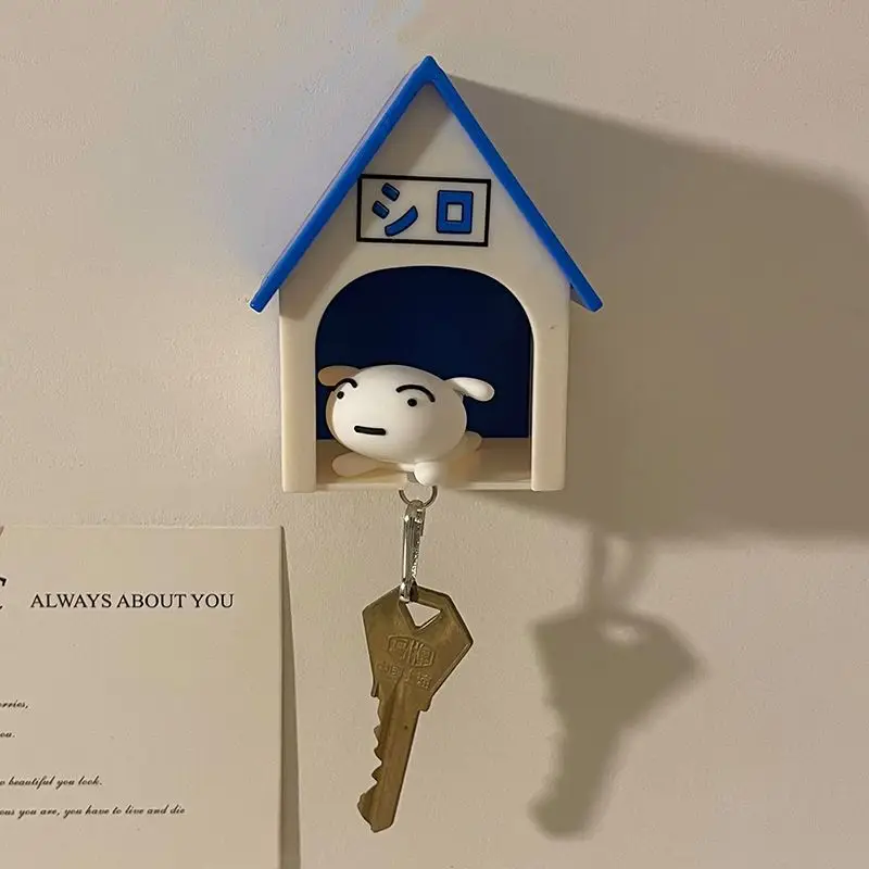 Small White Key Chain Crayon Decorative House Hanger - Image 2