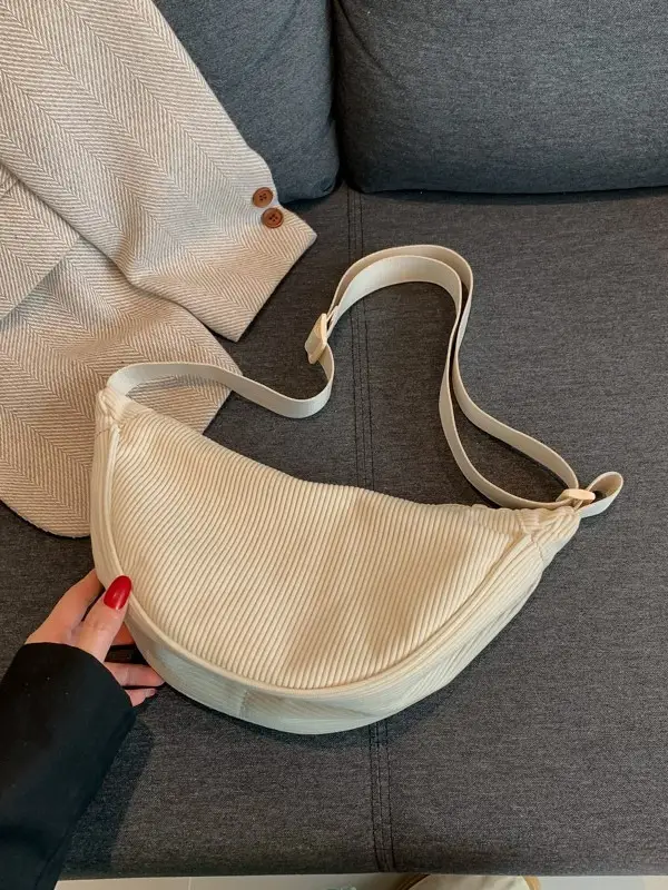 Women's Beige Crossbody Bag Large Capacity - Image 7