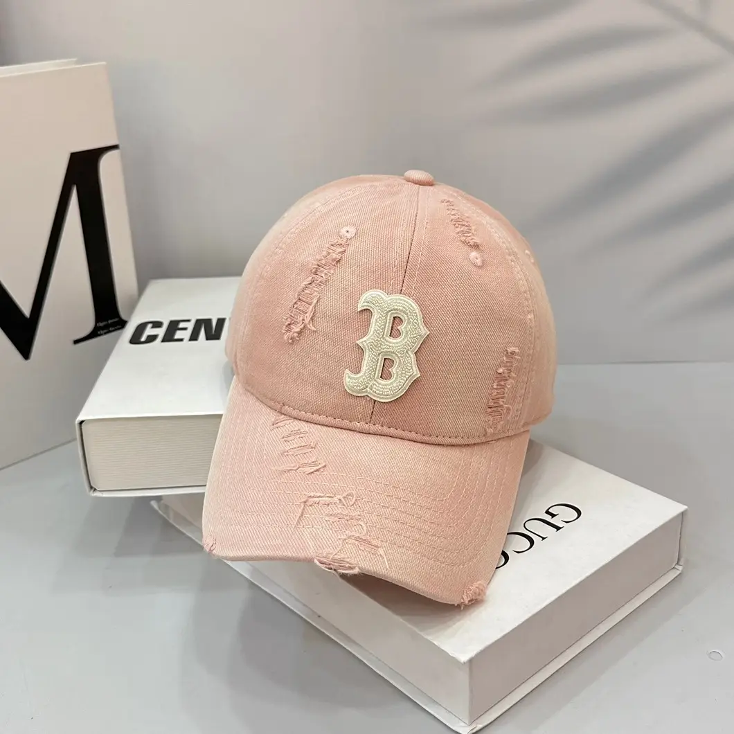 Black Embroidered Baseball Cap with Curved Eaves - Image 9