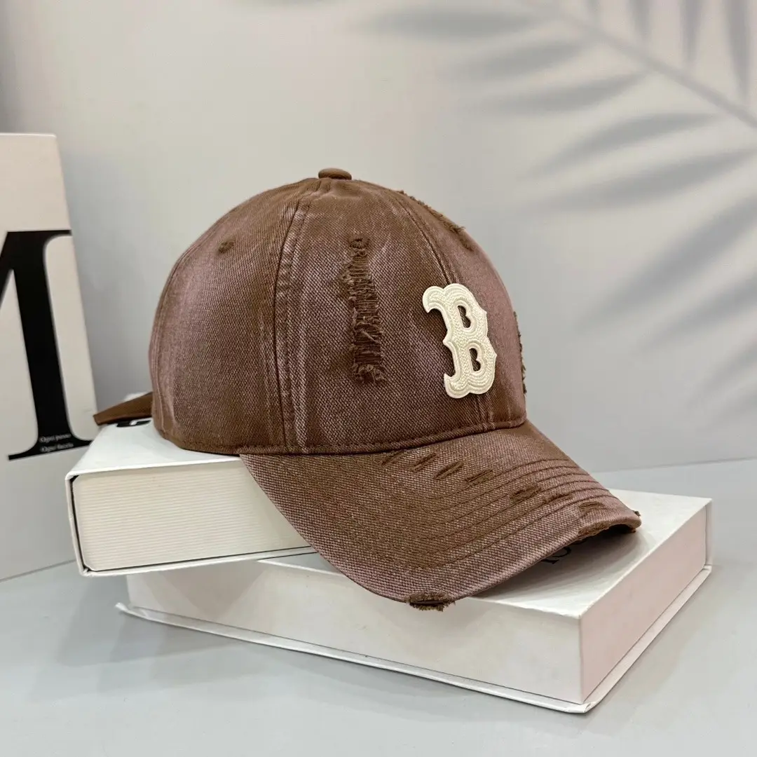 Black Embroidered Baseball Cap with Curved Eaves - Image 10