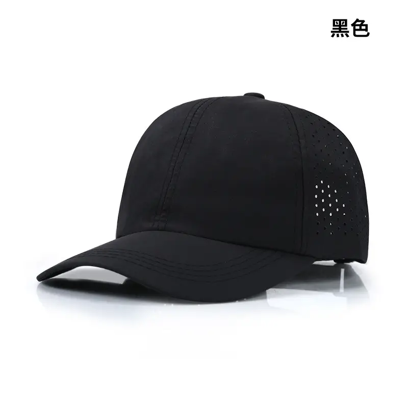 Men Navy Blue Mesh Baseball Cap with Print - Image 3