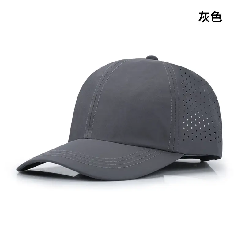 Men Navy Blue Mesh Baseball Cap with Print - Image 4